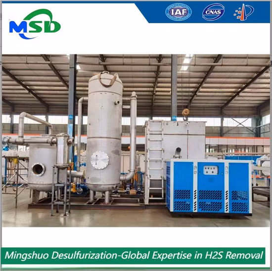 Desulfurador de hidróxido de hierro con alta capacidad de azufre para flujo de CO2