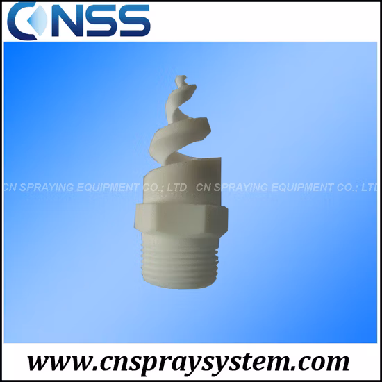 Boquilla espiral de PTFE con pulverización de cono lleno para supresión de polvo