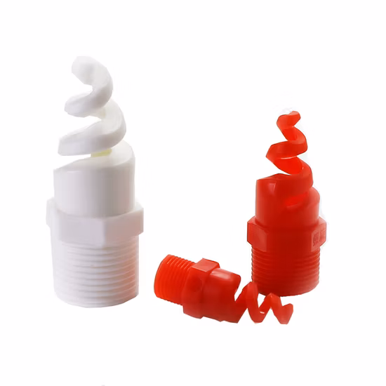 Boquilla espiral de pulverización de cono lleno, chorro de hidromasaje de plástico de calidad, 1/4 